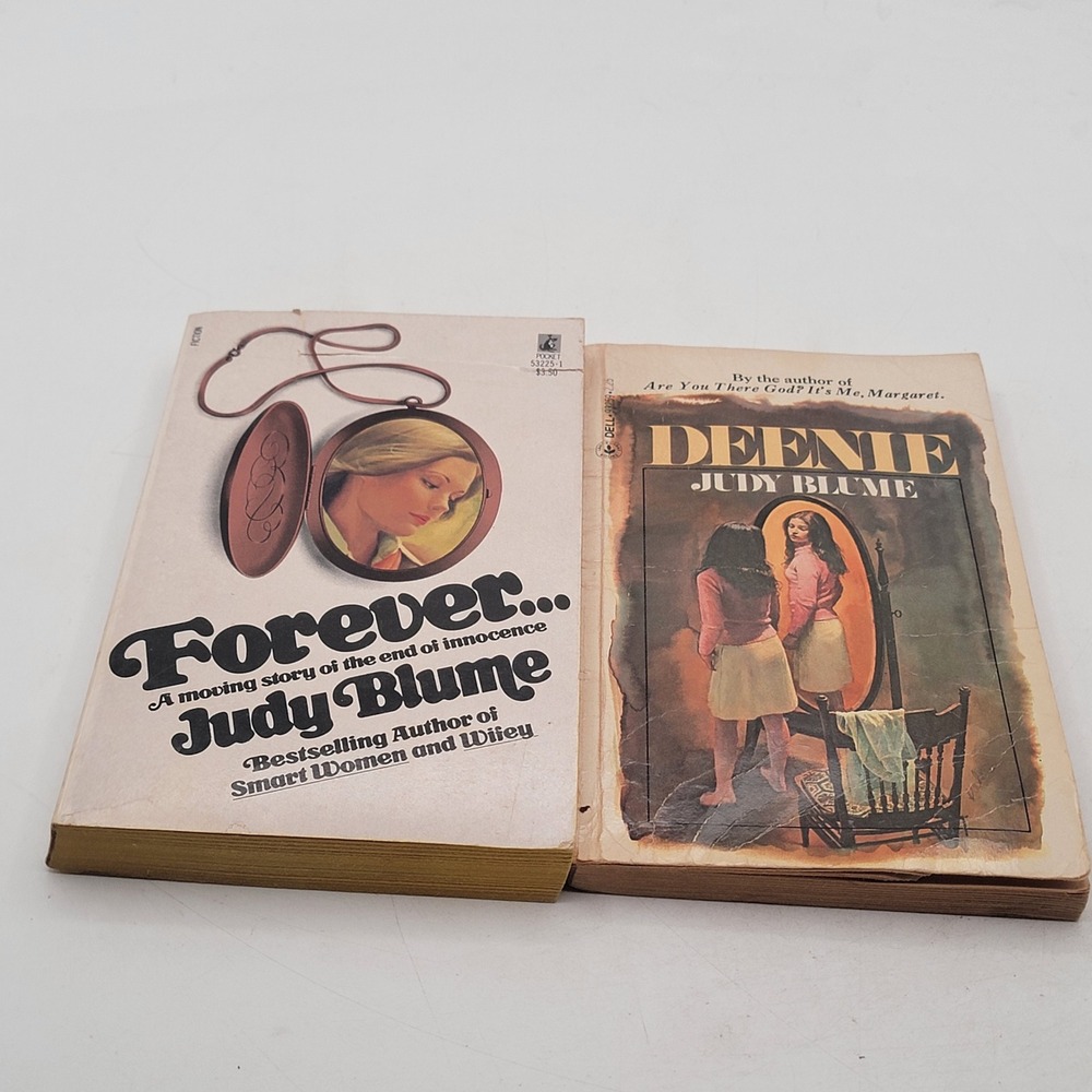 Judy Blume Forever and Deenie Paperback Lot 1970s Vintage YA Fiction Fair